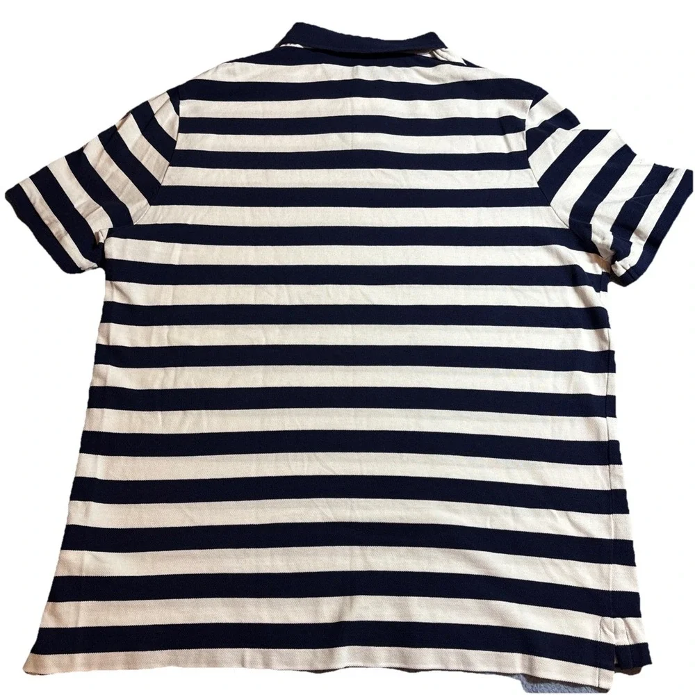 Polo Ralph Lauren Classic Fit Short Sleeve Navy & White Stripes Size XL